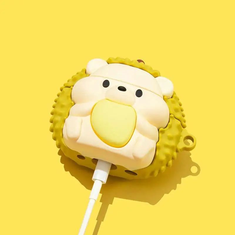 "Durian Hedgehog" Creative Silicone AirPods Case