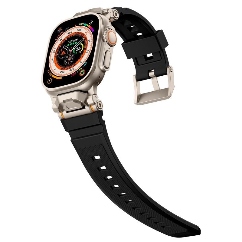 Explore Metal Connector Silicone Strap for Apple Watch