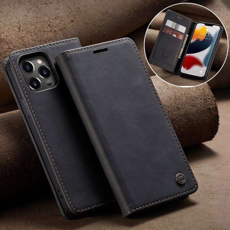 Flip Card Leather Protective iPhone Case