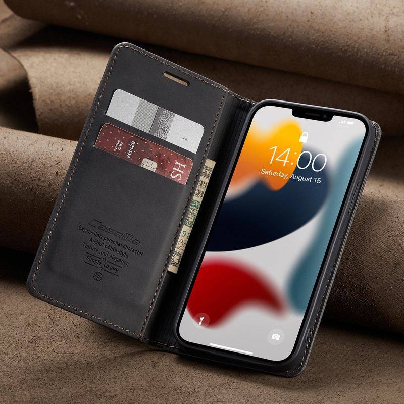 Flip Card Leather Protective iPhone Case