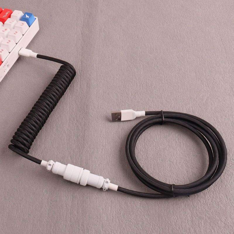 "Chubby" USB To Type C Spring Keyboard Cable