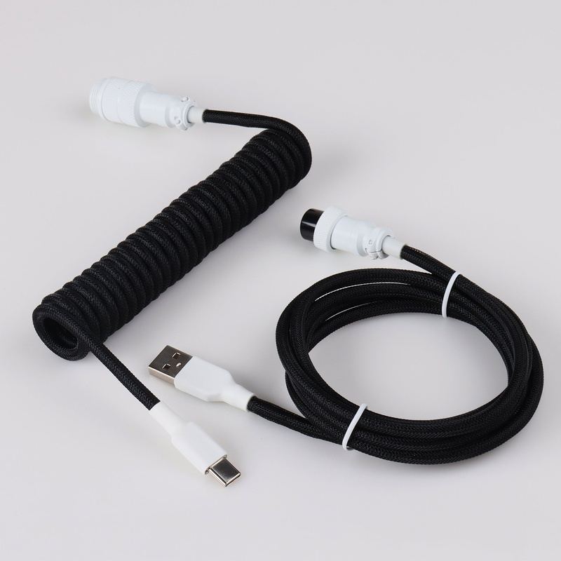 "Chubby" USB To Type C Spring Keyboard Cable