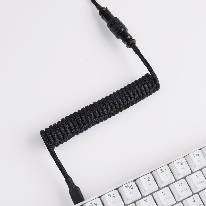 "Chubby" USB To Type C Spring Keyboard Cable