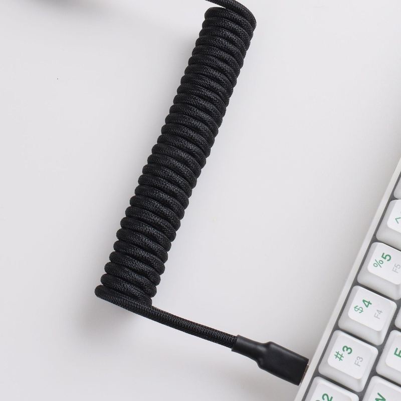 "Chubby" USB To Type C Spring Keyboard Cable