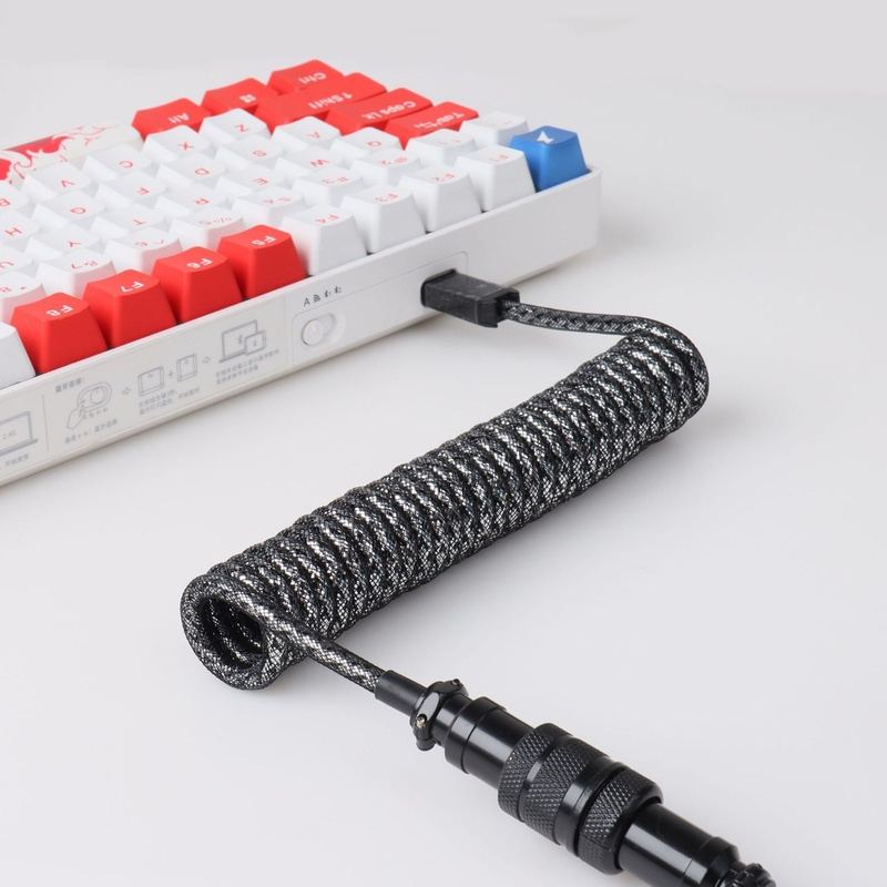 "Chubby" USB To Type C Spring Keyboard Cable