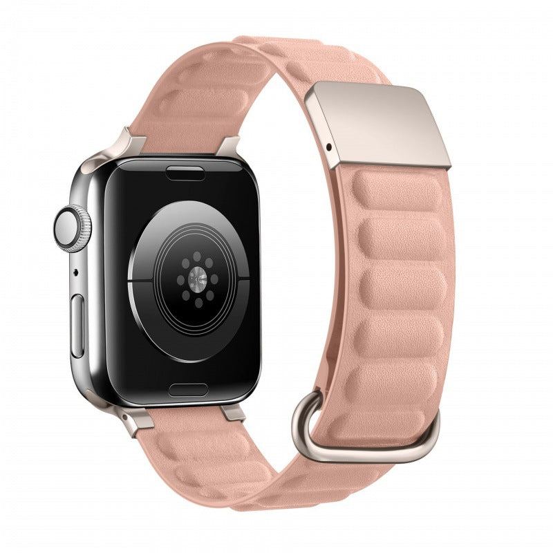 Genuine Leather Magnetic Loop Strap For Apple Watch