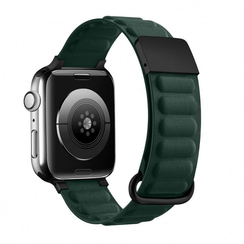 Genuine Leather Magnetic Loop Strap For Apple Watch