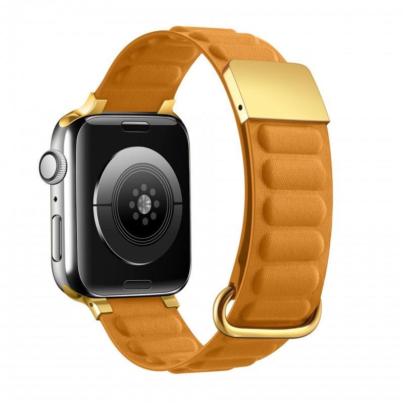 Genuine Leather Magnetic Loop Strap For Apple Watch