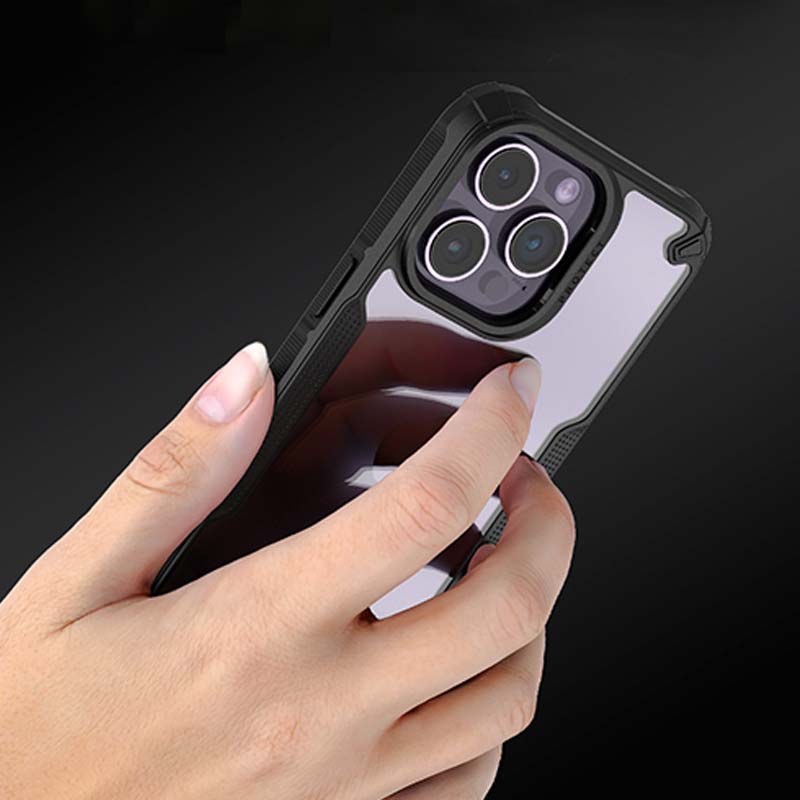 Glossy Transparent Shockproof Case for iPhone 16