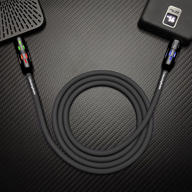 "GlowCharge Pro" 240W 4-in-1 Car Cable with Dynamic Lights