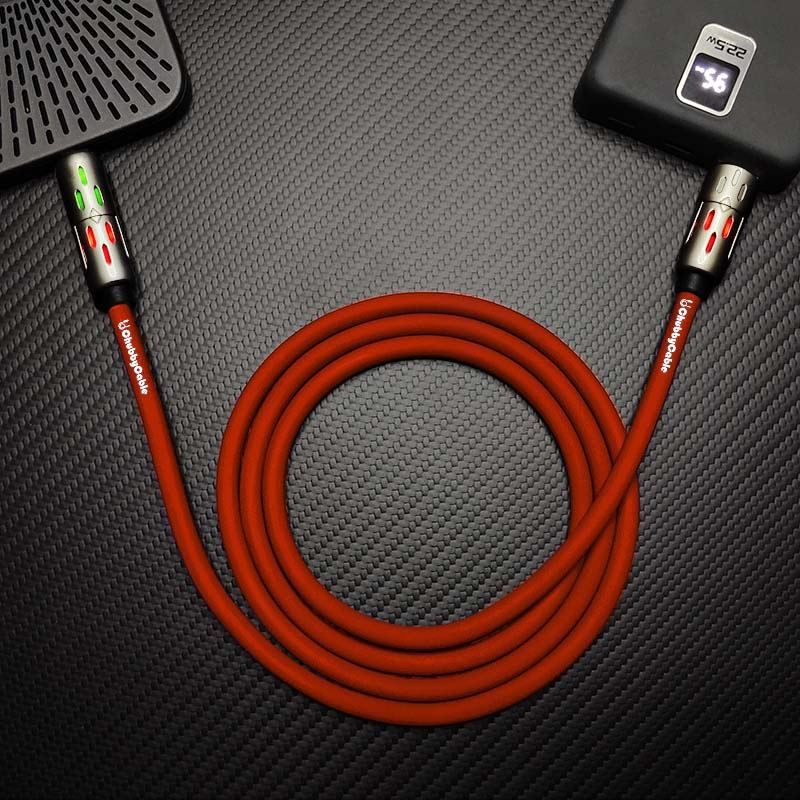 "GlowCharge Pro" 240W 4-in-1 Car Cable with Dynamic Lights