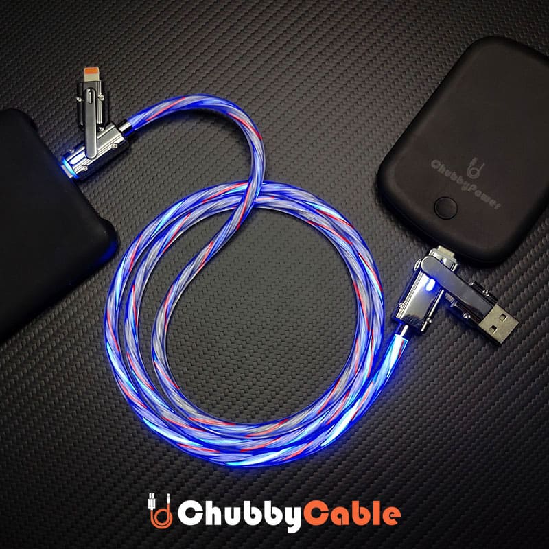 "Glowing Versatility" 4-in-1 Portable Charging Cable