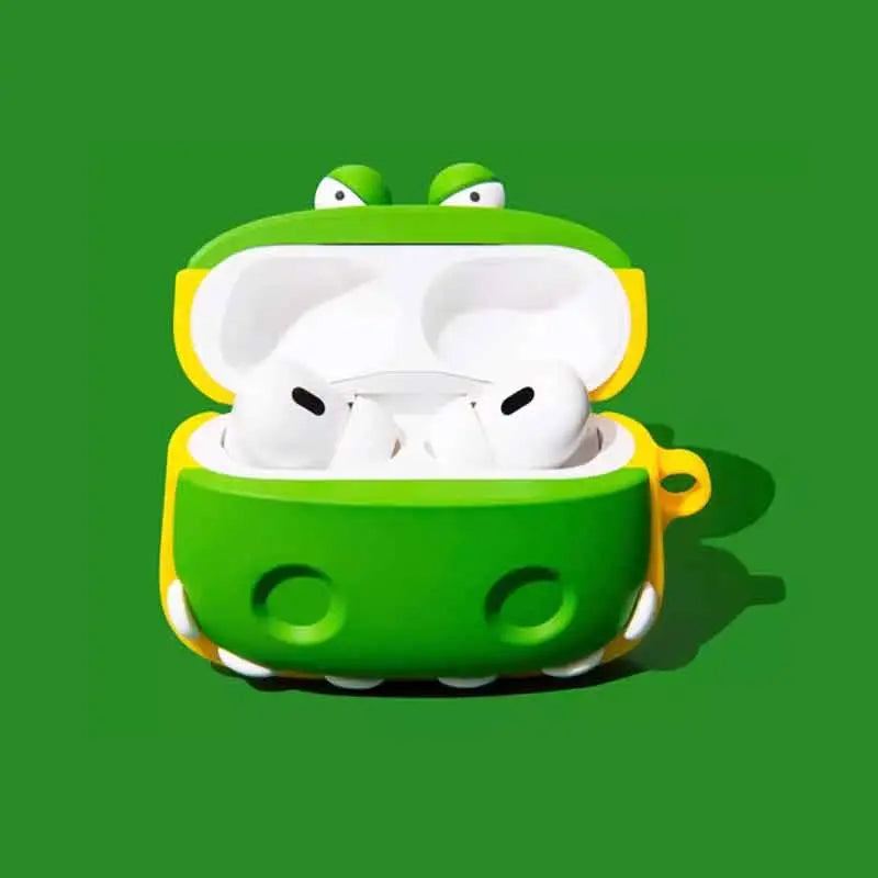 "Green Dinosaur" Creative Silicone AirPods Case