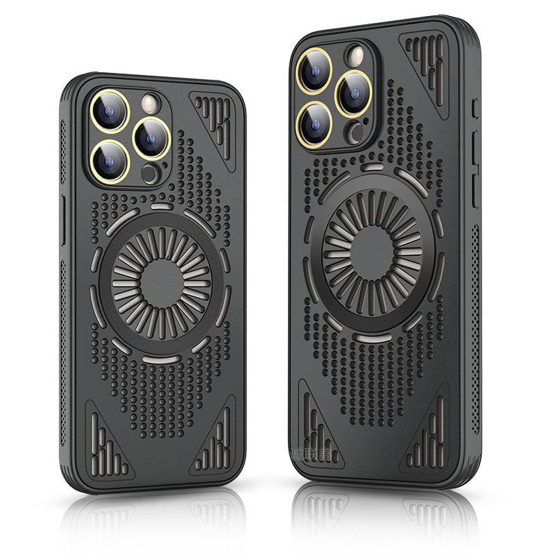 "Gyro" Magnetic Breathable Anti-Fall Mobile Phone Case Use And iPhone