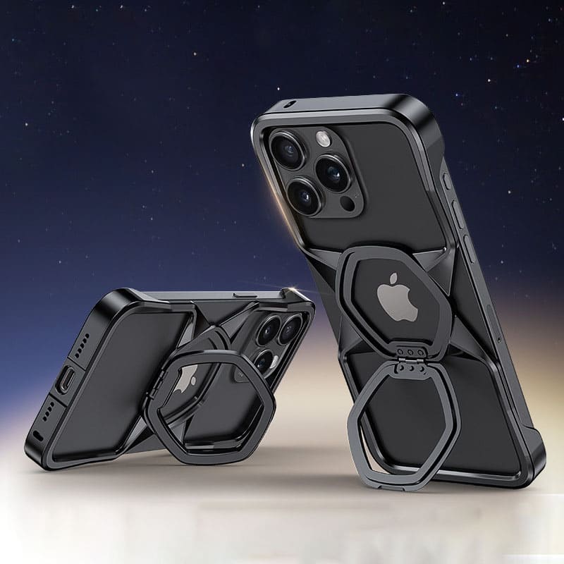 Hexagonal Skeleton Magnetic Holder Phone Case