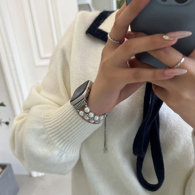 High-End Pearl Chain Band For Apple Watch