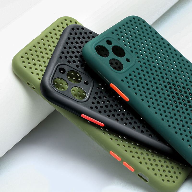 Honeycomb Hollow Heat Dissipation Soft Case For iphone