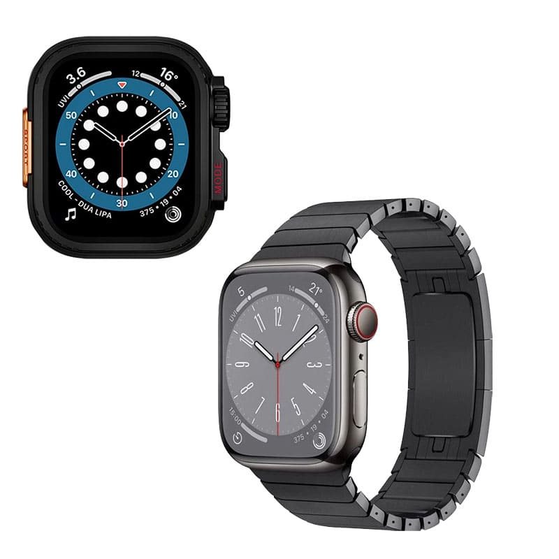 "Instant Ultra Transformation" One-Piece Alloy Bezel Case for Apple Watch