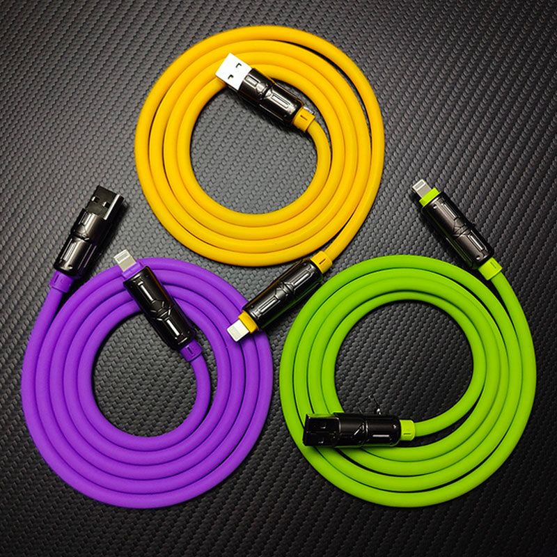 "LumiFlex Pro" 240W 4-In-1 Car Cable With RGB Glow