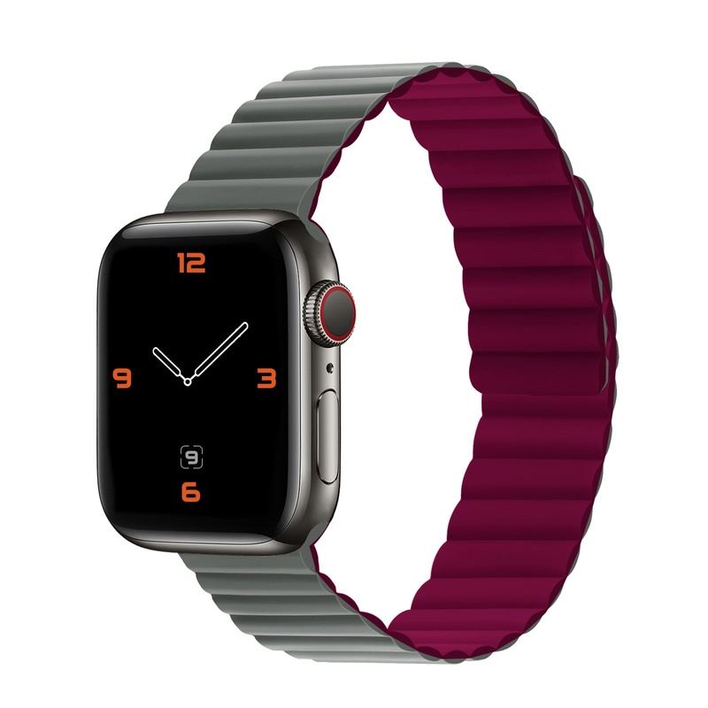 "Magnetic Band" Contrast Waterproof Silicone Loop For Apple Watch