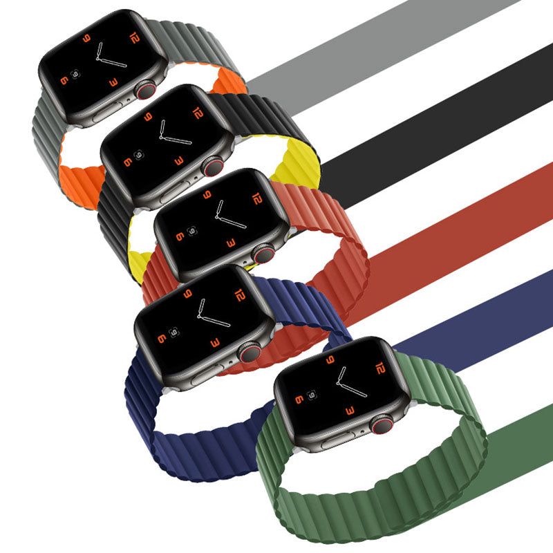 "Magnetic Band" Contrast Waterproof Silicone Loop For Apple Watch