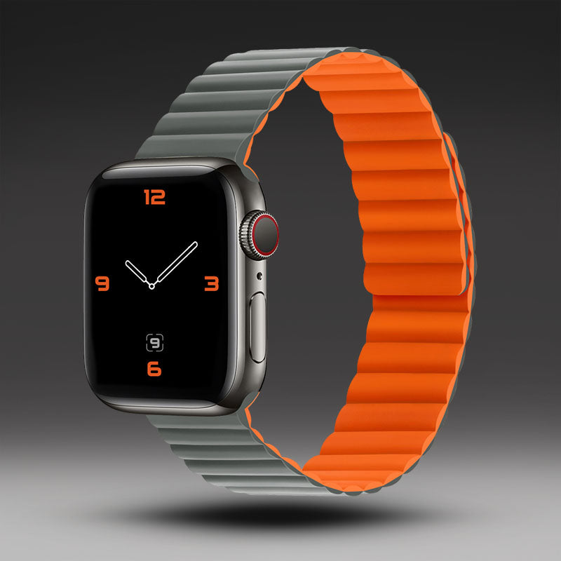 "Magnetic Band" Contrast Waterproof Silicone Loop For Apple Watch