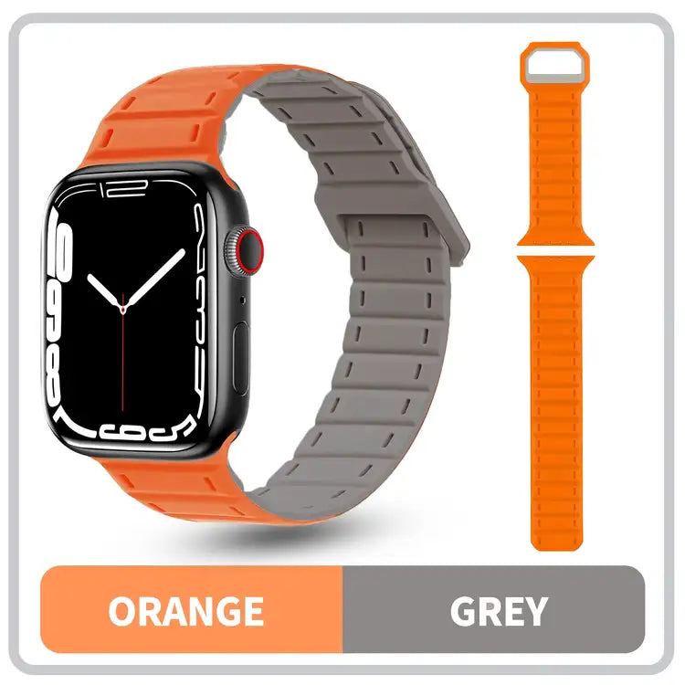 "Magnetic Breathable Band" Two-color Silicone Band For Apple Watch