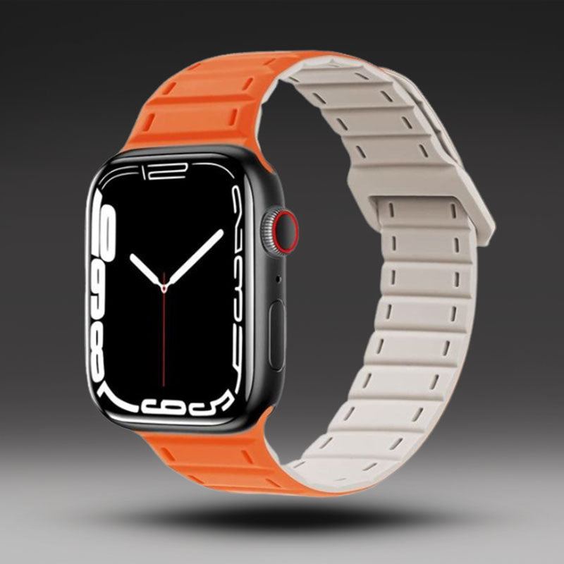 "Magnetic Breathable Band" Two-color Silicone Band For Apple Watch