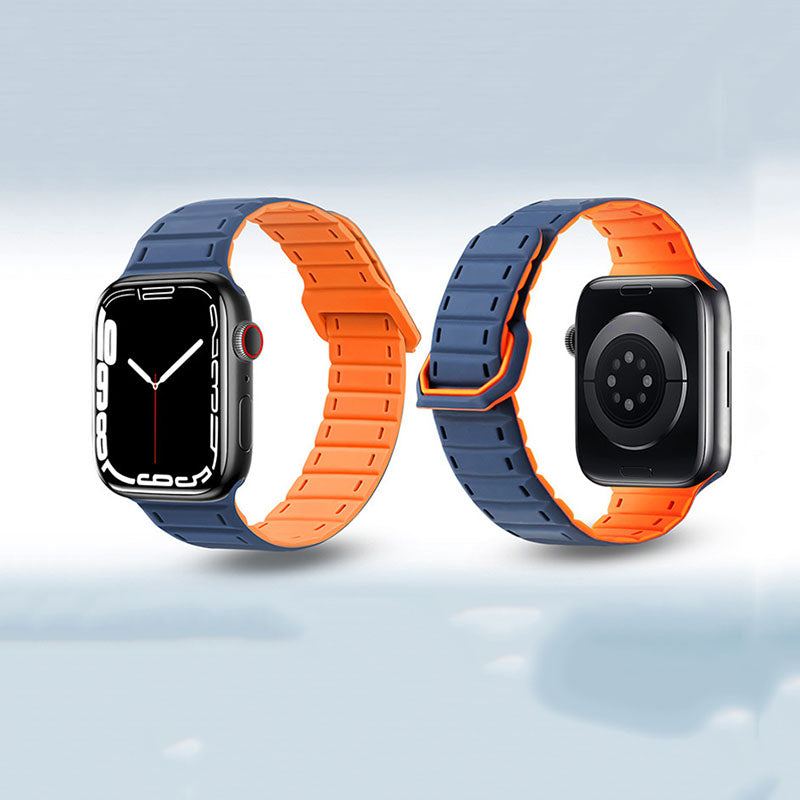 "Magnetic Breathable Band" Two-color Silicone Band For Apple Watch