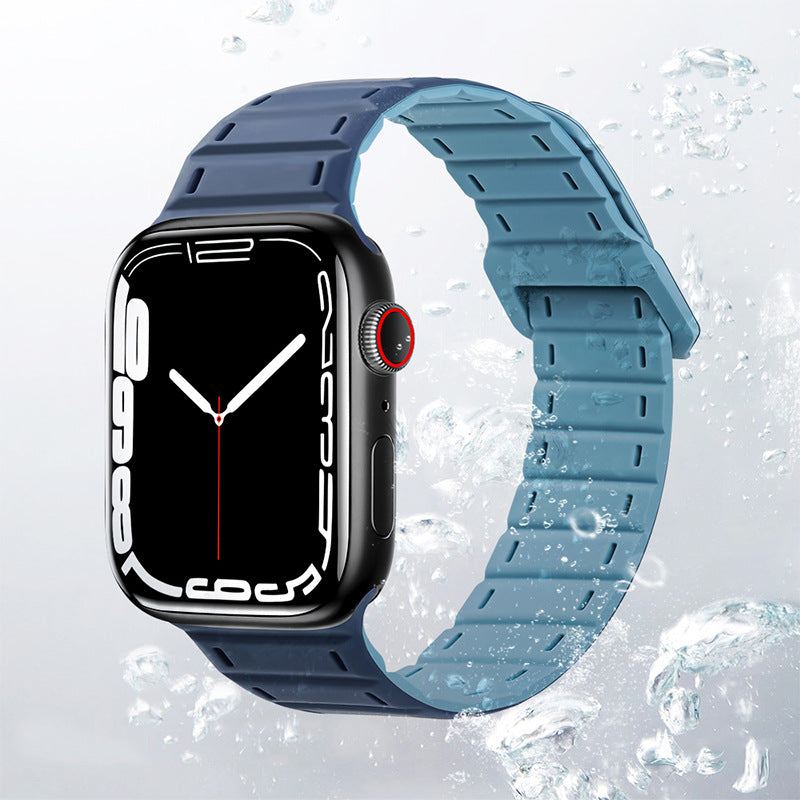 "Magnetic Breathable Band" Two-color Silicone Loop For Apple Watch