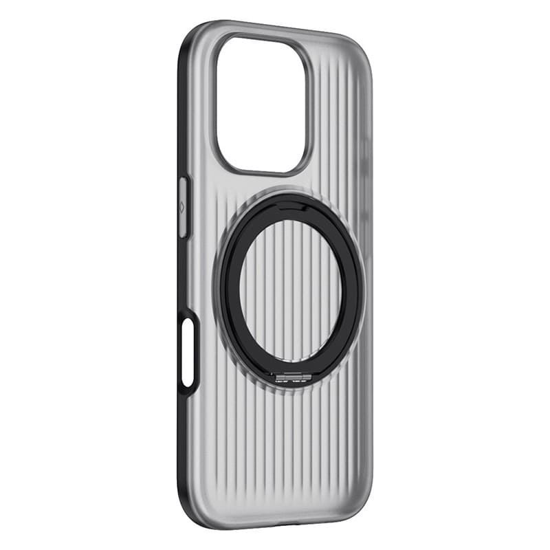 Magnetic Corrugated Texture Stand Case for iPhone 16