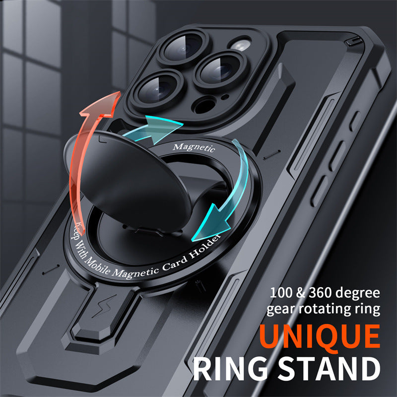 Magnetic Finger Ring 2-In-1 Case For iPhone 16