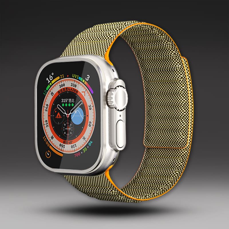 "Magnetic Woven Band" Stylish Denim Nylon Strap For Apple Watch