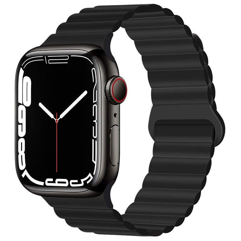 "Magnetic iWatch Band" Contrasting Silicone Loop For Apple Watch