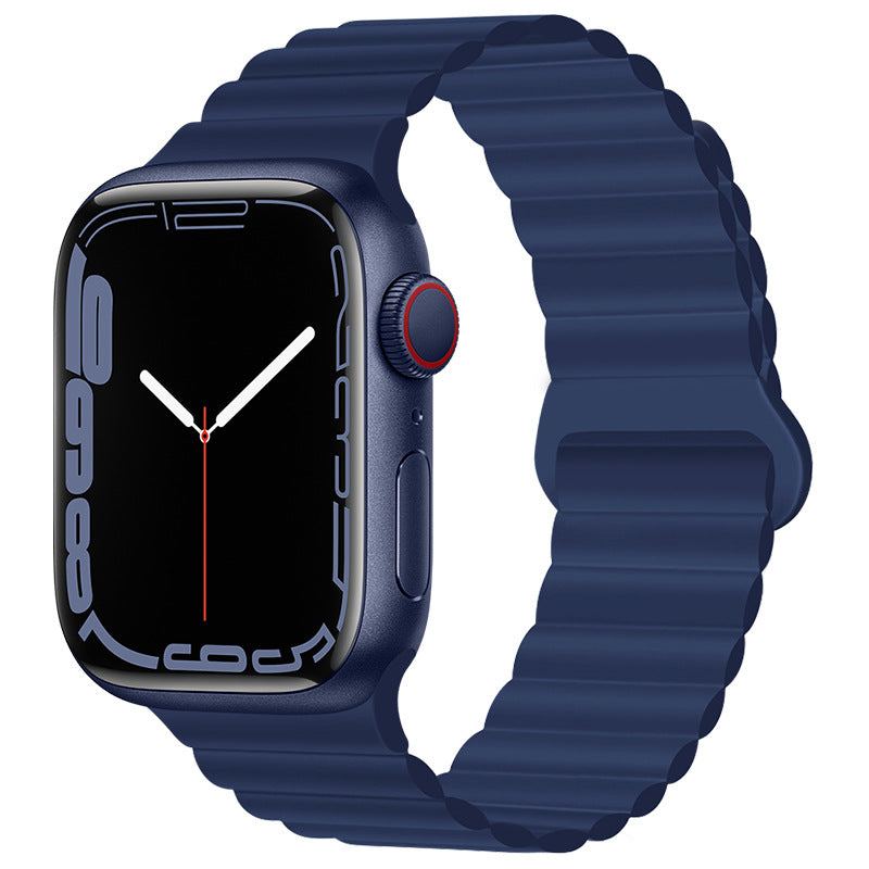 "Magnetic iWatch Band" Contrasting Silicone Loop For Apple Watch