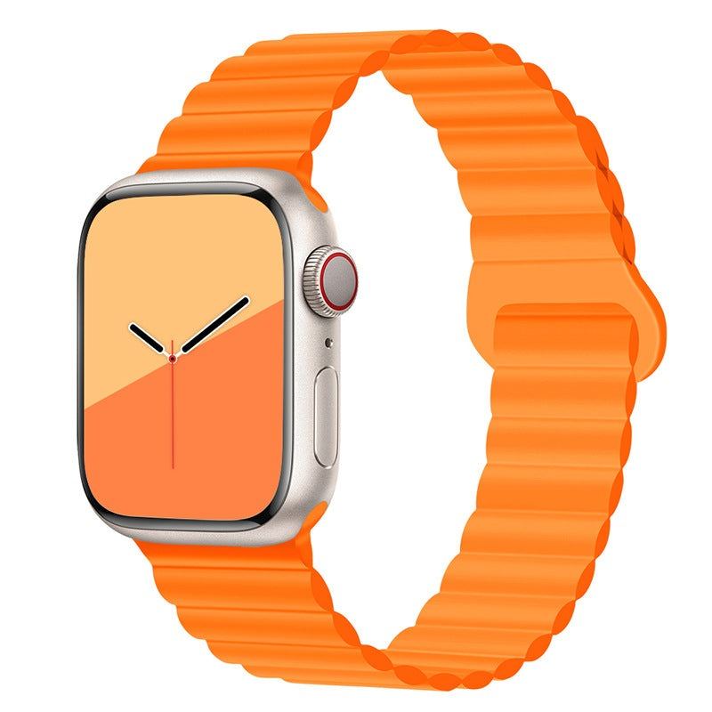 "Magnetic iWatch Band" Contrasting Silicone Loop For Apple Watch