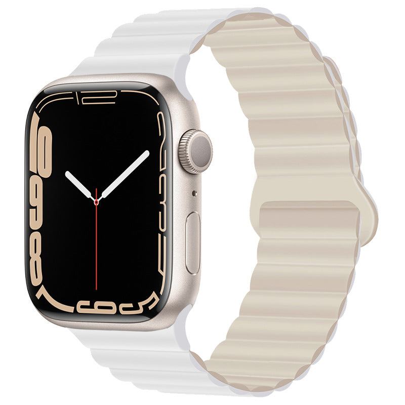 "Magnetic iWatch Band" Contrasting Silicone Loop For Apple Watch