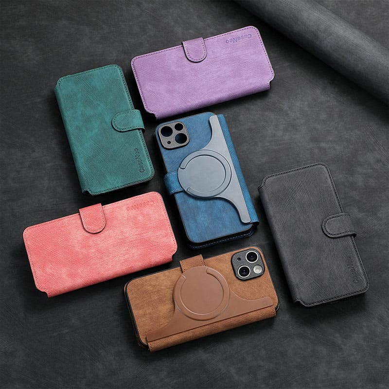 Magsafe Magnetic Flip Leather iPhone Case