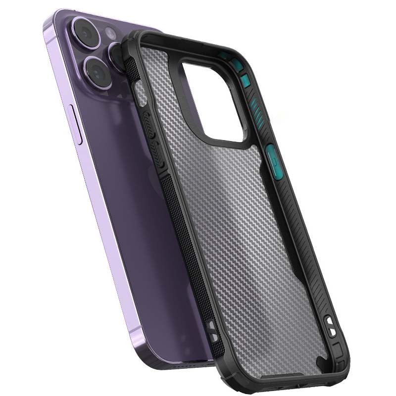 Matte Carbon Fiber Shockproof Case for iPhone 16