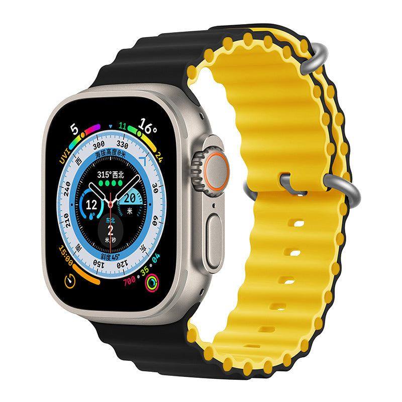 "Mechanical Band" Two-color Silicone Loop For Apple Watch