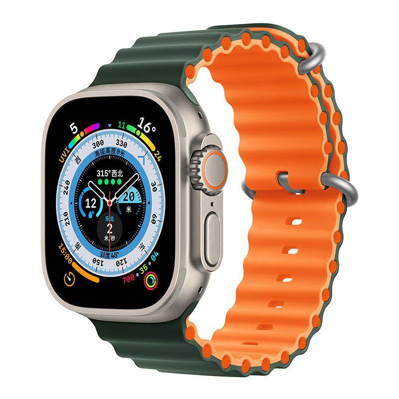 "Mechanical Band" Two-color Silicone Loop For Apple Watch