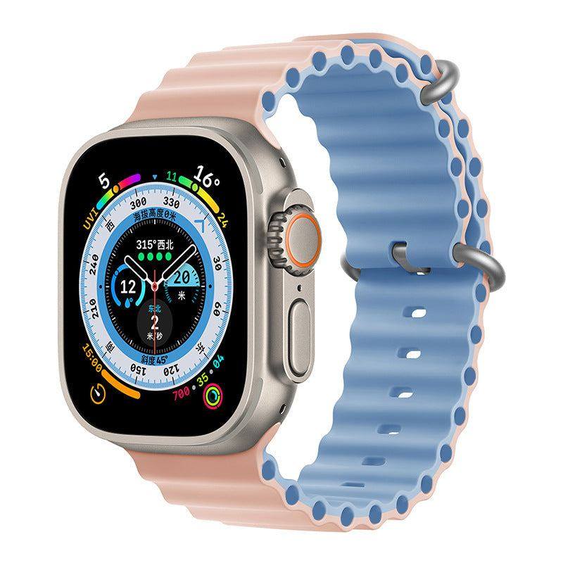 "Mechanical Band" Two-color Silicone Loop For Apple Watch