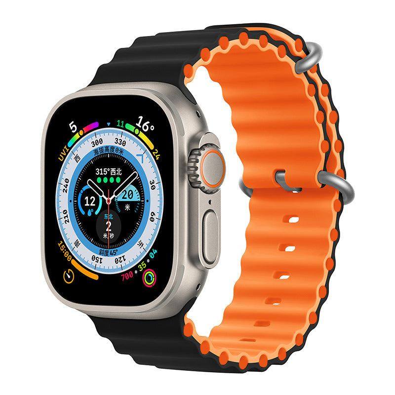 "Mechanical Band" Two-color Silicone Loop For Apple Watch