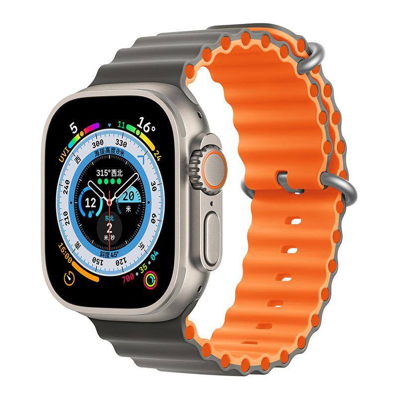 "Mechanical Band" Two-color Silicone Loop For Apple Watch