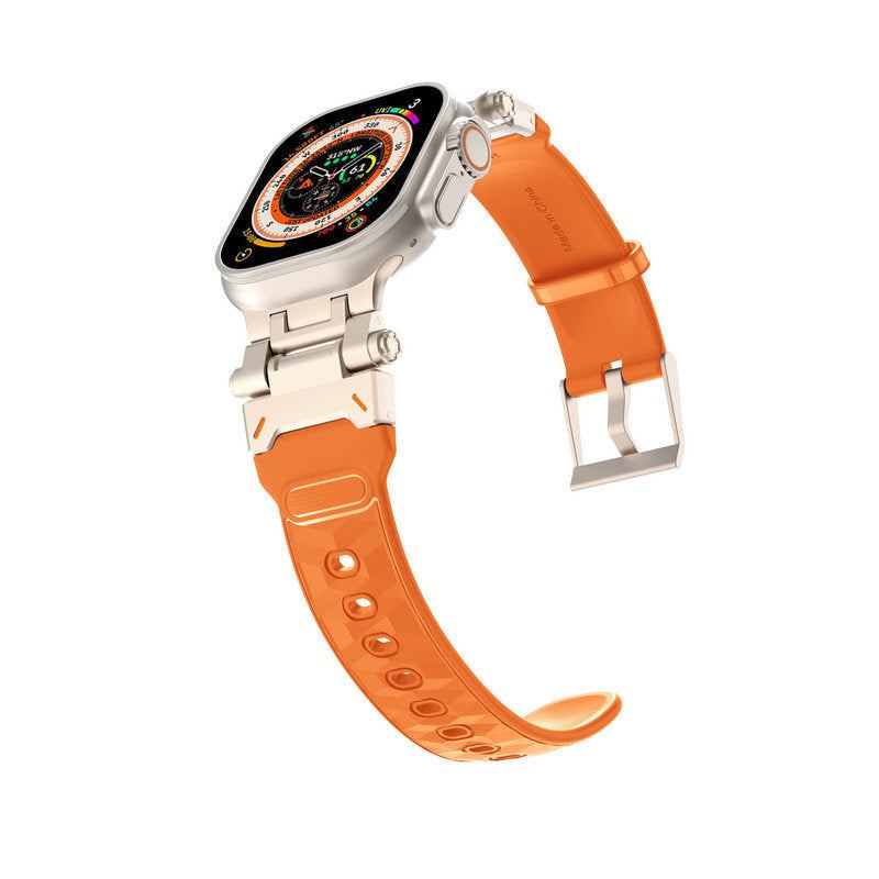 Mechanical Style Sport Silicone Band for Apple Watch