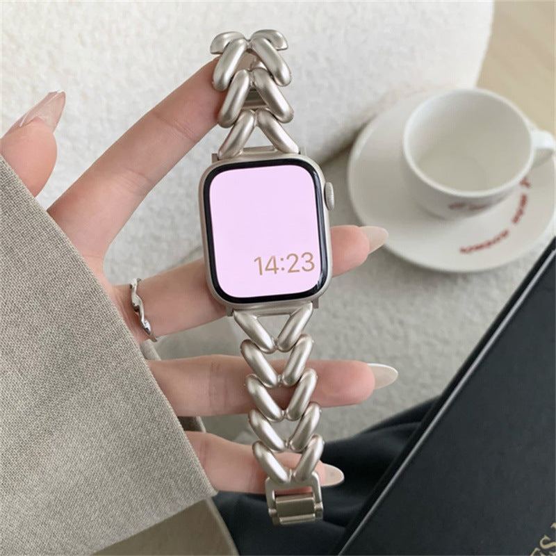 Metal Heart Bracelet Band For Apple Watch