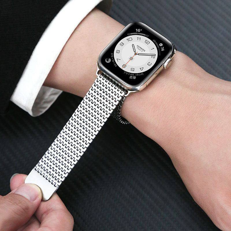 "Milanese iWatch Strap" Premium Magnetic Woven Sports Breathable Stainless Steel Strap