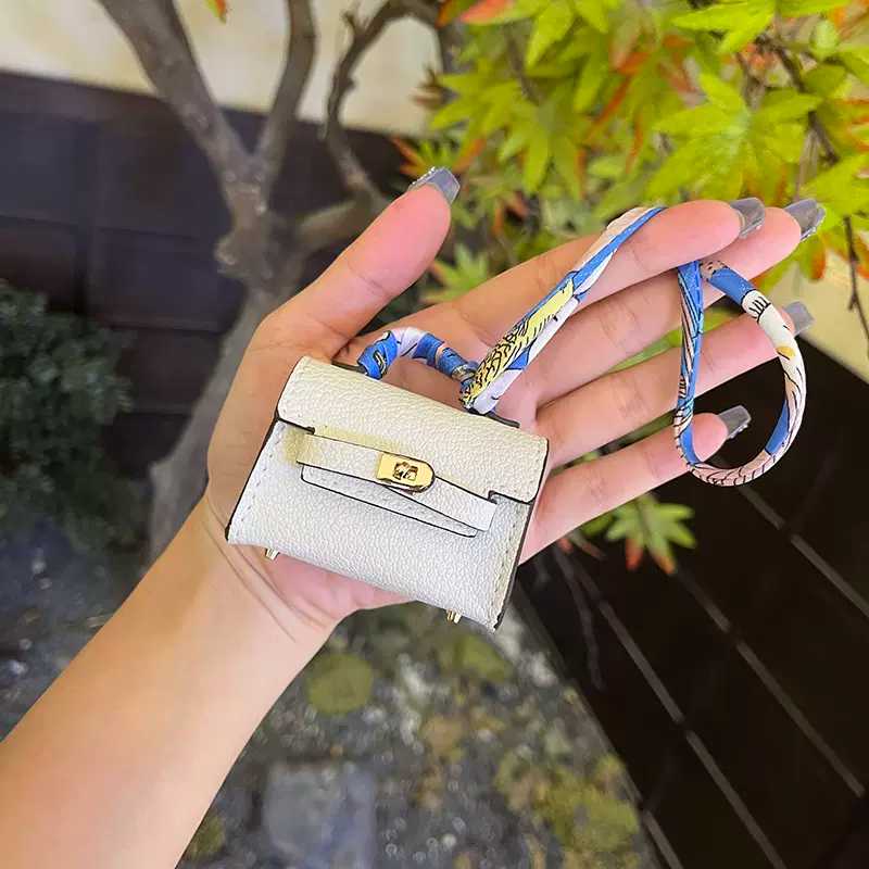 "Mini Kelly Bag" Creative Leather AirPods Case