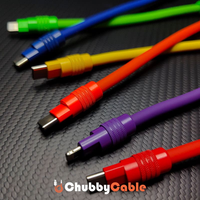 "Monochrome Chubby" Power Bank Friendly Cable - Silicone Material