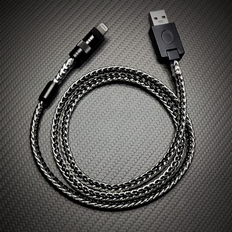 "Neon Chubby" 240W Braided Silver-Plated Fast Charging Cable